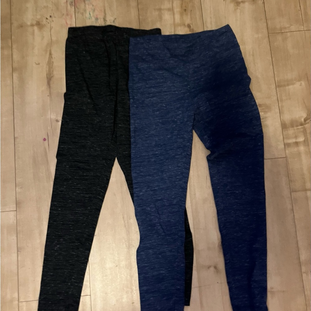 SO Two-Pack Kids Leggings - Black Heather & Navy Heather